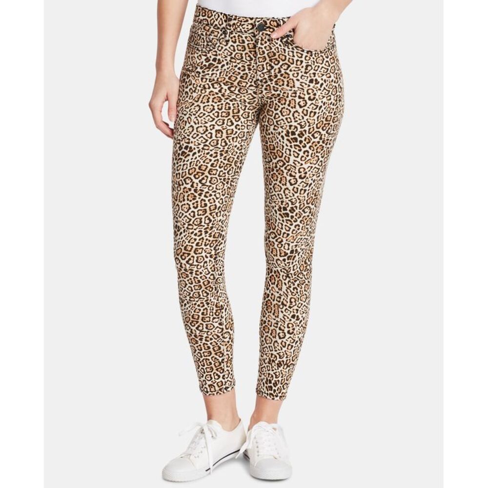 William Rast Animal-Print Ankle Skinny Jeans